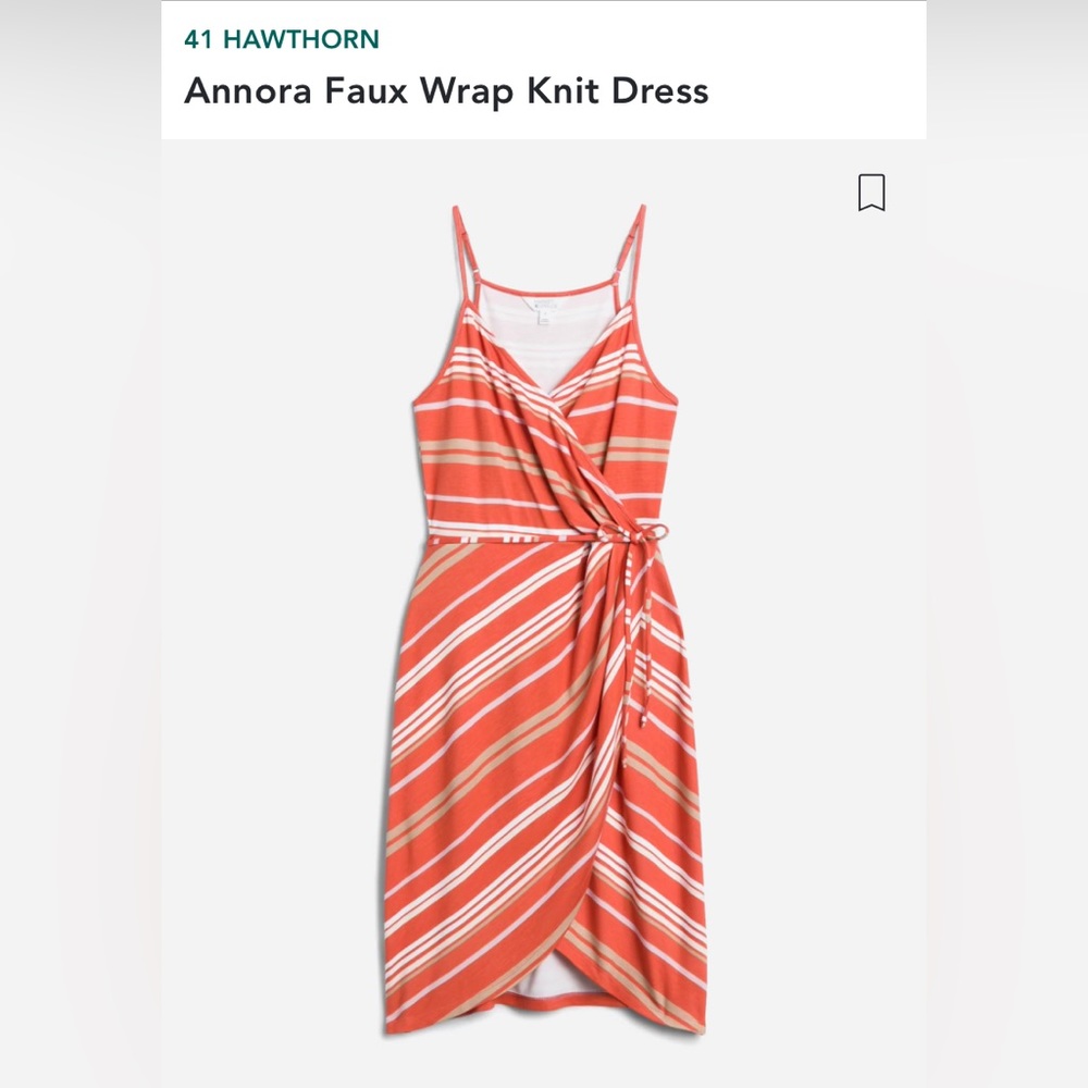 Market & Spruce Faux Wrap Knit Dress XL